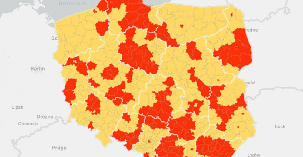 Od dziś nowe obostrzenia. 152 powiaty w strefie czerwonej
