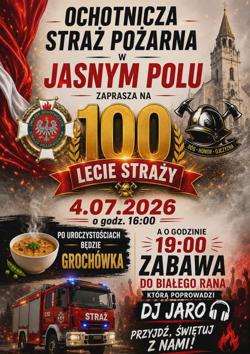100-lecie Ochotniczej Straży Pożarnej w Jasnym Polu