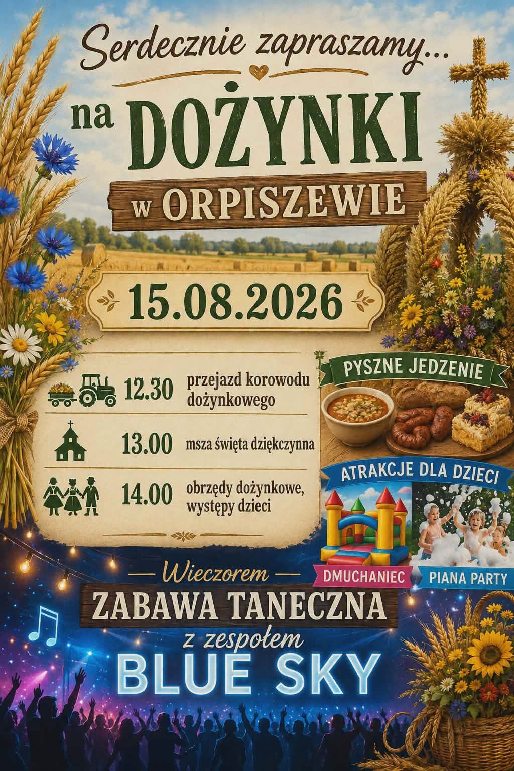 Dożynki wiejskie w Orpiszewie 2026