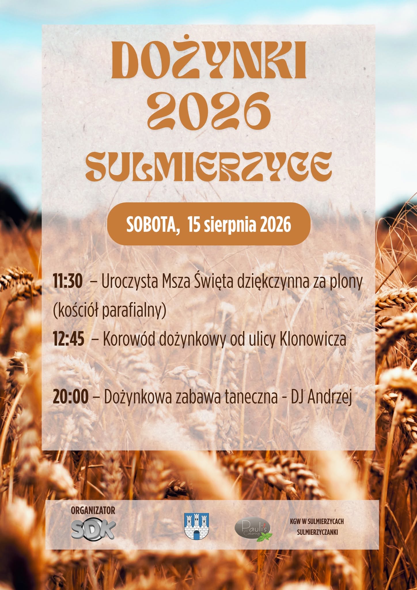 Dożynki w Sulmierzycach 2026