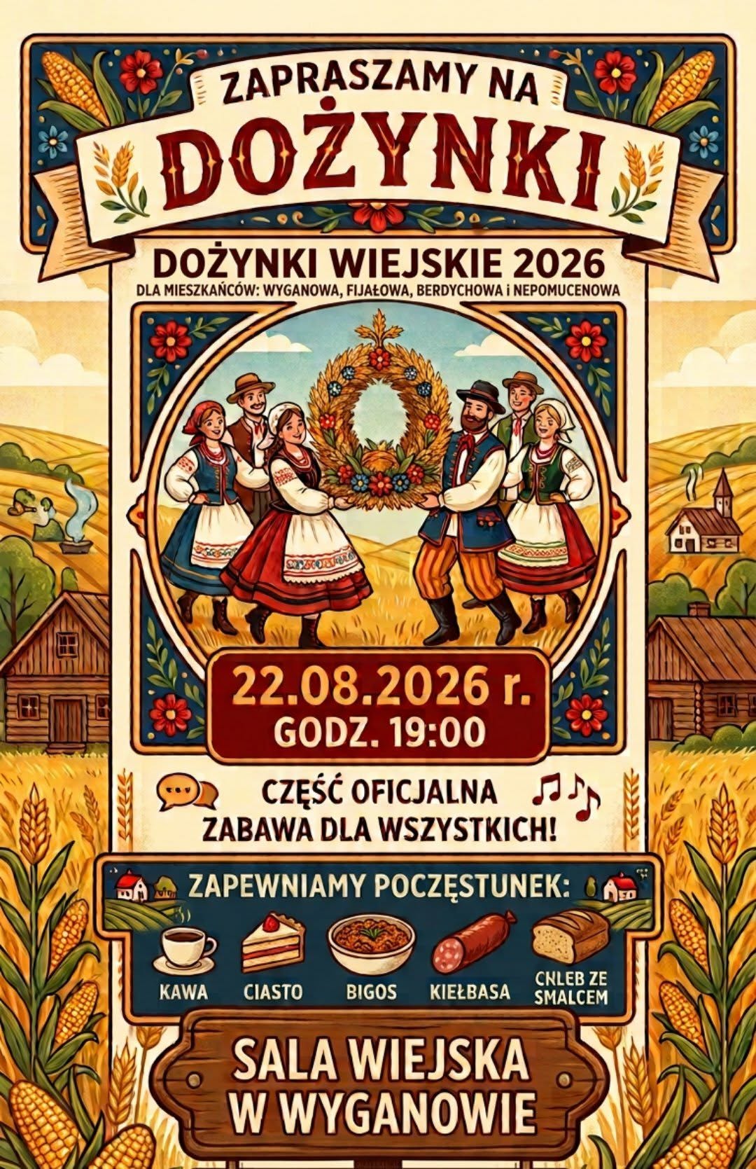Dożynki wiejskie w Wyganowie 2026