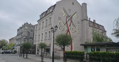 Mural w centrum miasta
