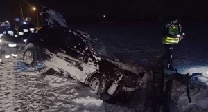 Clio wylądowała w rowie