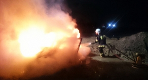 Po pożarze został wrak auta