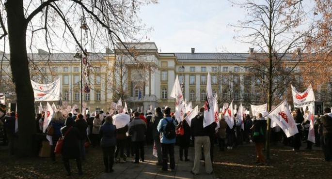 Nauczyciele protestowali