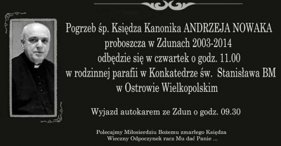 Zmarł ks. Andrzej Nowak