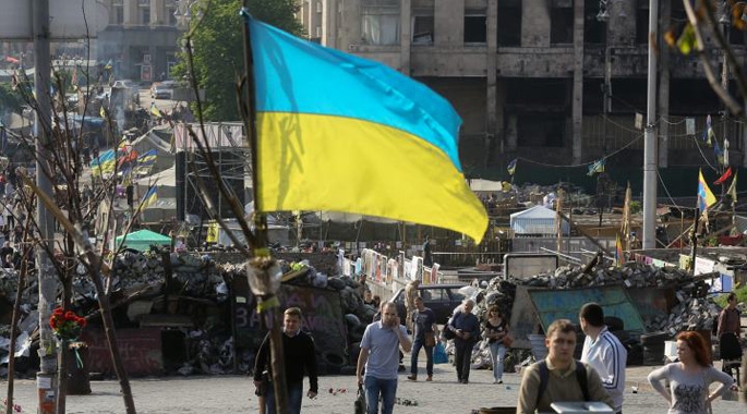 Ukraina, centrum Kijowa, maj 2014 r.