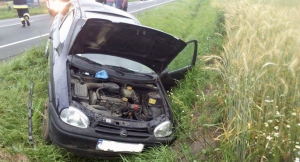 Opel z dziećmi w rowie[gallery]