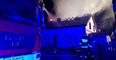 Pożar w domu jednorodzinnym w Cieszkowie