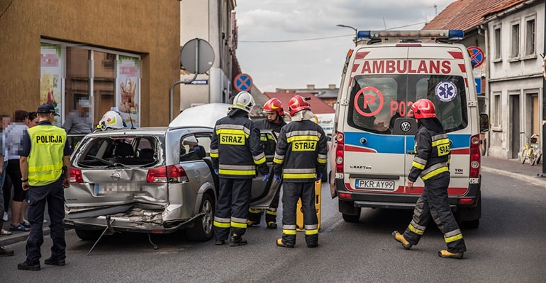 Kolizja w centrum miasta