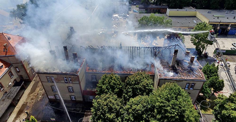 Pożar szkoły w Krotoszynie