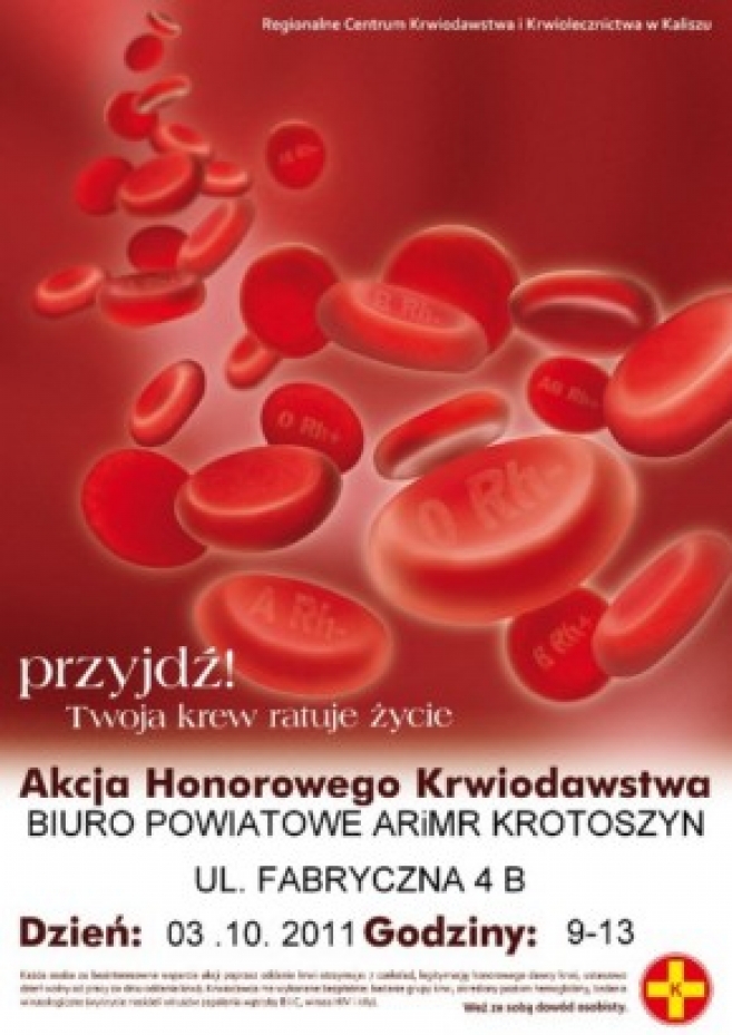 Twoja krew ratuje życie