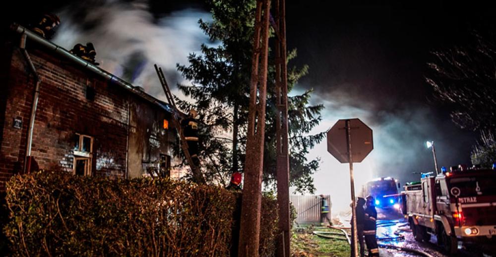 Pożar domu w Lipowcu