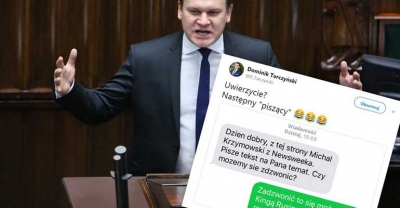 Tarczyński do dziennika: „won!”