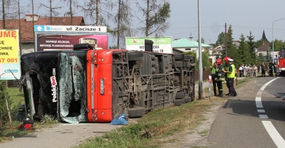 Groźny wypadek Polskiego Busa