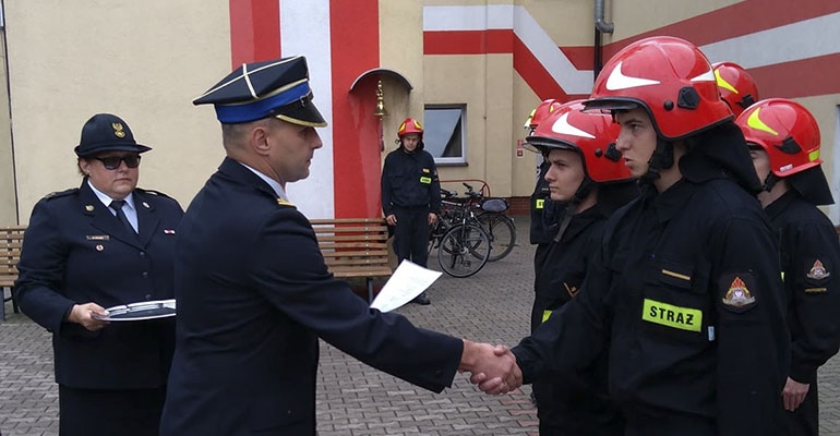 Komendant powitał nowych podwładnych