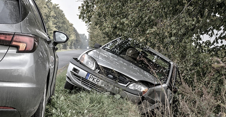 Wypadł z drogi