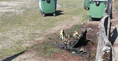 Ogień strawił kontener na śmieci na cieszkowskim cmentarzu