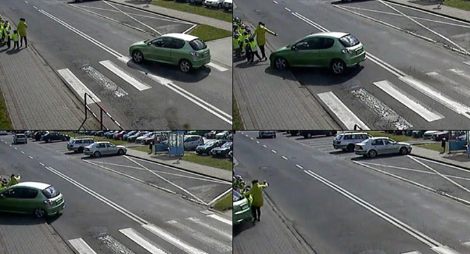 Wjechała w przedszkolaków[wideo]