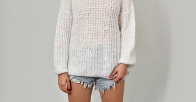 Sweter oversize plus miniówka