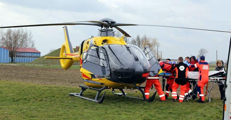 Helikopter przyleciał po chorą