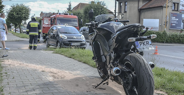 Motocyklista trafił do szpitala