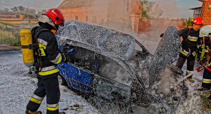 Kierowc spalonego auto złożył już wyjaśnienia