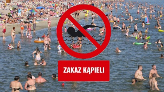 Zakaz kąpieli na Piaskach