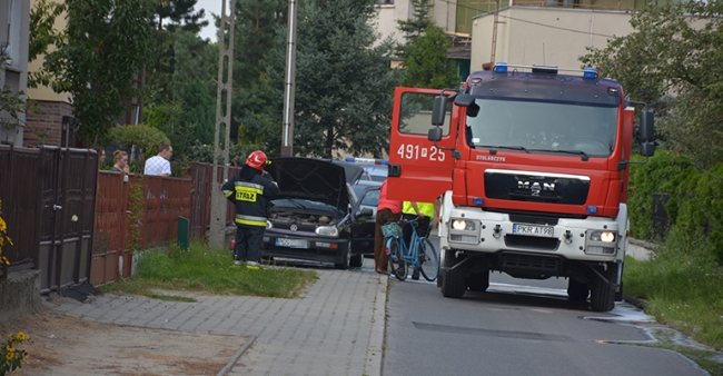 Pożar samochodu na Spacerowej