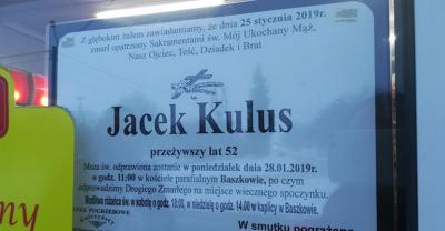 Zmarł radny Jacek Kulus z Baszkowa
