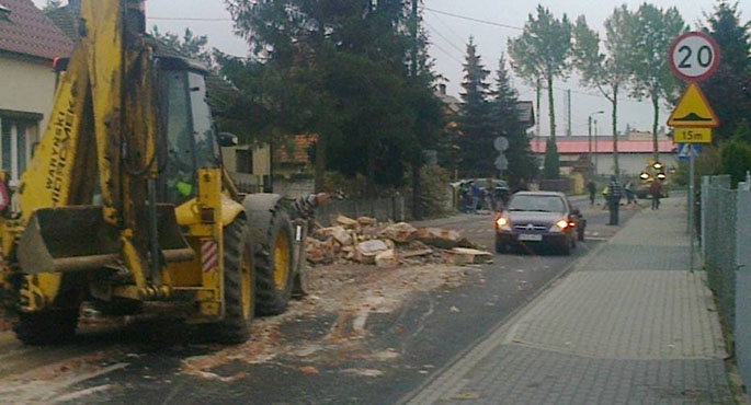 Niebezpieczne zdarzenie na osiedlu Parcelki