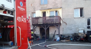 Pożar na wystawkach