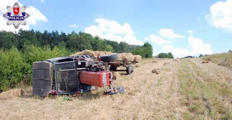 Przygniótł wnuka ciągnikiem