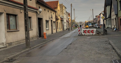 Ulica Mickiewicza zamknięta