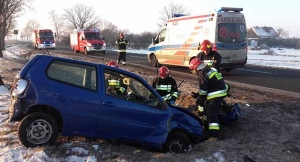 VW polo kierowała 21-letnia kobieta